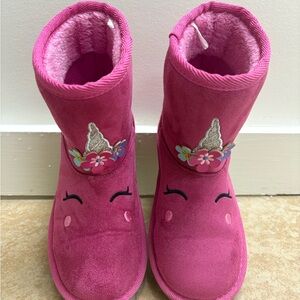 Gymboree Pink Unicorn Kids Boots